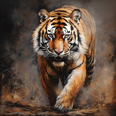 photo of tiger - obrazy, fototapety, plakaty