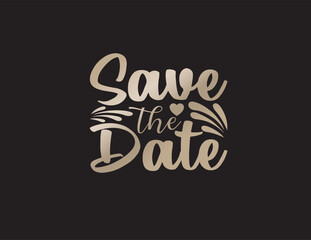 Fototapeta premium Wedding celebration vector lettering t-shirt design 