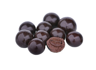 chocolate covered coffee beans on transparent png
