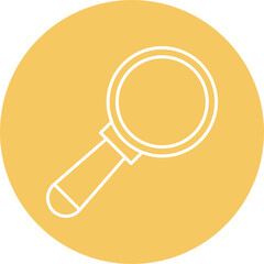 Magnifying Glass Line Circle Icon Design