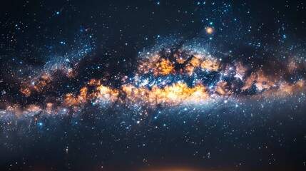 The image of the galaxy and stars in space. - obrazy, fototapety, plakaty