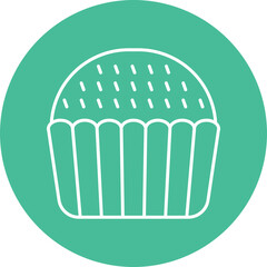 Dessert Line Circle Icon Design