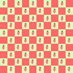 seamless pattern with strawberry