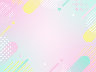 春　カラフル　ポップ 　グラデーション背景	