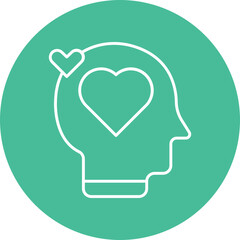 Wellbeing Line Circle Icon Design