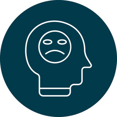 Emotion Line Circle Icon Design