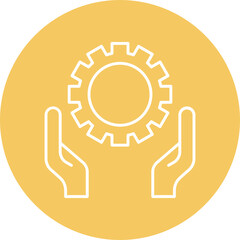 Tech Support Line Circle Icon Design