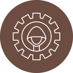 Social Engineering Line Circle Icon Design