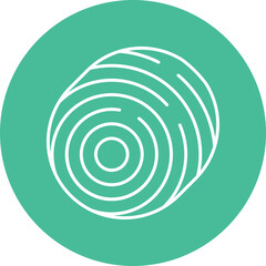 Fingerprint Line Circle Icon Design