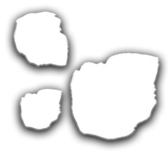 Illustration of white paper with shadow isolated on a white background.