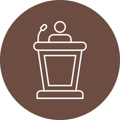 Speech Line Circle Icon Design