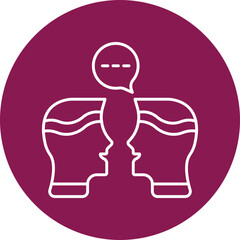 Social Engagement Line Circle Icon Design