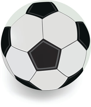 White soccer ball for soccer game recreation. white background, 3D render