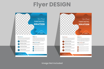 Fototapeta na wymiar Corporate business flyer template design set marketing, business proposal, promotion, advertising, publication, and cover page. new digital marketing flyer set.