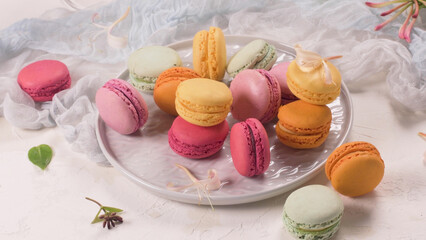 French sweet macarons