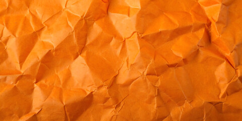 crumpled orange paper background