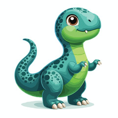 Fototapeta premium Dinosaur vactor on white background.