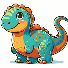 Fototapeta premium Dinosaur vactor on white background.
