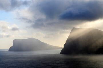 Cliffs at Kalsoy island, Faroe island - 748142929