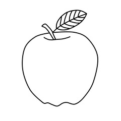apple on a white background
