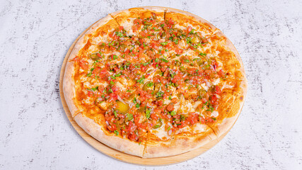 Vegetables pizza top view