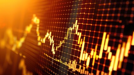 Skyrocketing Stock market up Dynamic graph.Ai generated