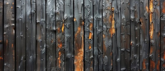 Background of wood texture on black wall