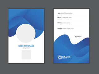 Minimalist professional vector  identity card  design template.