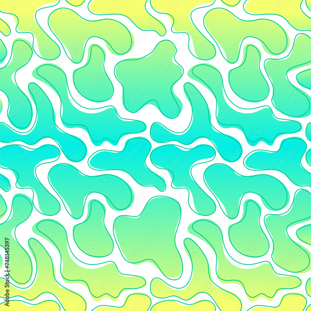 Poster blot shape abstract seamless pattern of naive shapes. vector illustration isolated on white backgrou