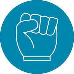 Obraz premium Protest Line Circle Icon Design