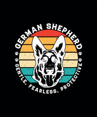 German Shepherd T-shirt Design