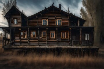 old house in the evening