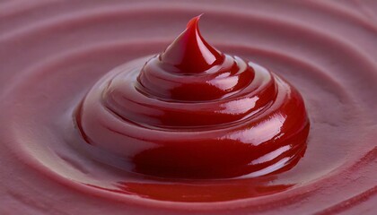 Red cosmetic cream texture. Face creme, body lotion surface. Skincare creamy product background 