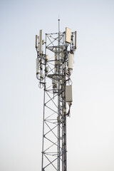 Signal antenna or Telecommunication Towers with sky