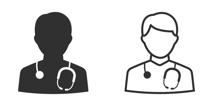 Male doctor icon vector illustration