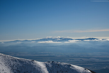 winter view of Kralova Hola in the Low Tatras, view from Baranec Hill