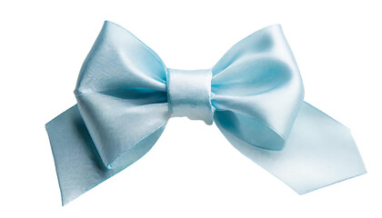 Blue bow tie isolated on transparent background