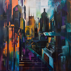 abstract cityscape
