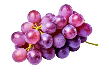 Frische blaue Weintrauben, Biotrauben, freigestellt vor transparentem Hintergrund, Generative AI