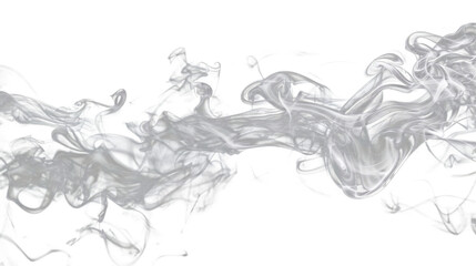 Ethereal Smoke Patterns with Holographic Touches, Isolated on Transparent Background, Generative AI