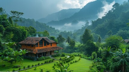 mountain village in the mountains