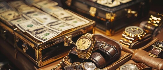 Luxury auctions serve as fronts for the exchange of laundered assets opulence masking the origins of ill gotten gains elegance with an edge - obrazy, fototapety, plakaty