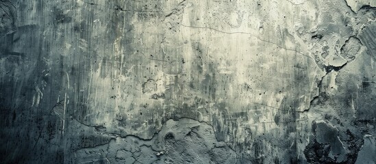 Abstract retro old grey grunge textured wall background. AI generated image