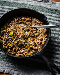 A Plate of Cooked Nuts on a Beautifully Set Table