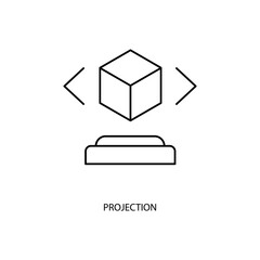 projection concept line icon. Simple element illustration. projection concept outline symbol design.