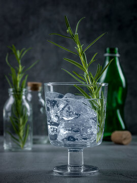 Gin and tonic with rosemary