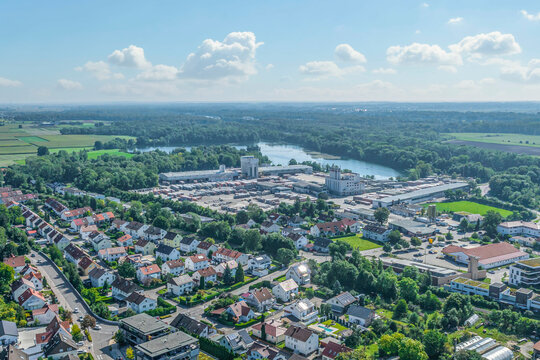 Elchingen-Thalfingen in Schwaben im Luftbild, Ausblick zum Thalfinger See