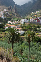 Fototapeta na wymiar Paisaje rural en el pueblo de Hermigua en la isla de La Gomera, Canarias