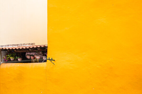 Yellow Flat Pluster Wall Texture
