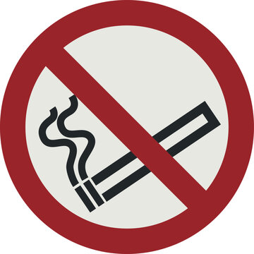 PROHIBITION SIGN PICTOGRAM, No smoking ISO 7010 &ndash; P002, VECTOR